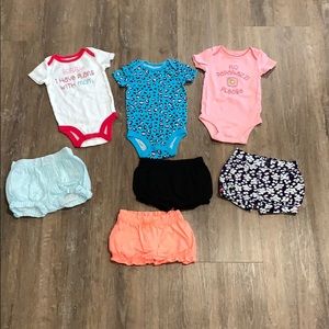 Bundle of Gymboree Shorts and Koala Baby Onesies
